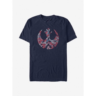 Star Wars Rebel Camo Crest T-Shirt - Blue Men's Fit