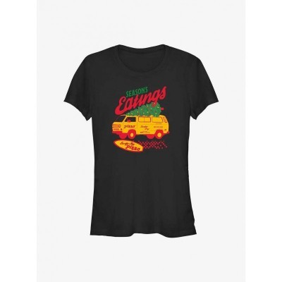 Stranger Things Eatings Surfer Boy Pizza T-Shirt for Girls - Junior Sizes