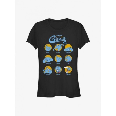Disney Aladdin Magic Genie Graphic Tee - Black Girls Size