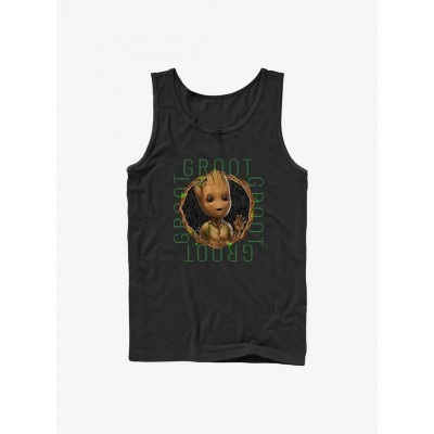 Marvel's Groot Marvel Guardians of the Galaxy Men's Cotton Tank Top - Black