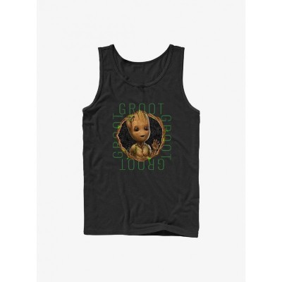 Marvel's Groot Marvel Guardians of the Galaxy Men's Cotton Tank Top - Black