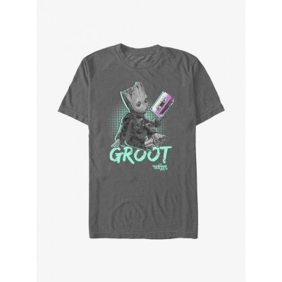 Marvel Neon Baby Groot Soft T-Shirt for Men - Grey