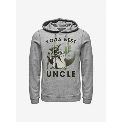 Star Wars Yoda Inspired Uncle Hoodie - Heather Grey Unisex
