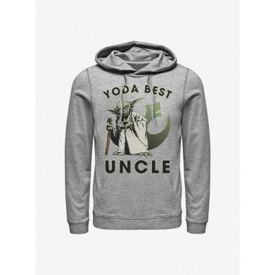 Star Wars Yoda Inspired Uncle Hoodie - Heather Grey Unisex