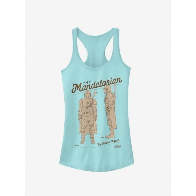 Star Wars Mandalorian Graphic Tee for Girls - Blue Cotton