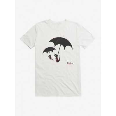 Emily Strange Cats Umbrella T-Shirt - Men's White