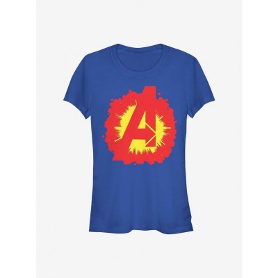 Marvel Girls Avenger Explosion T-Shirt - Junior Blue