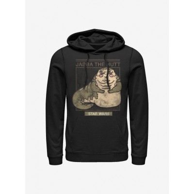 Cute Star Wars Men's Jabba The Hutt Hoodie - Black