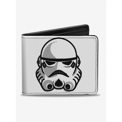 Star Wars Stormtrooper Design Men's Premium Vegan Leather Bi-Fold Wallet