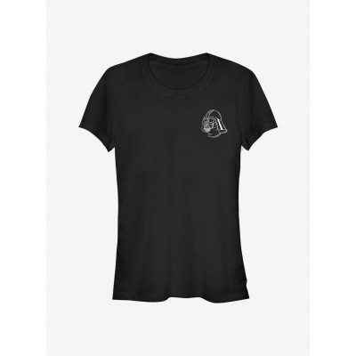 Star Wars Darth Vader Badge T-Shirt for Girls - Black