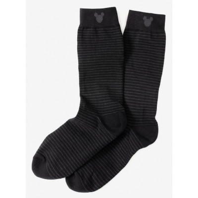 Disney Silhouette Stripe Black Comfortable Men's Socks