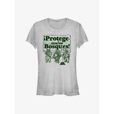 Star Wars Ewoks Junior T-Shirt for Girls in Grey