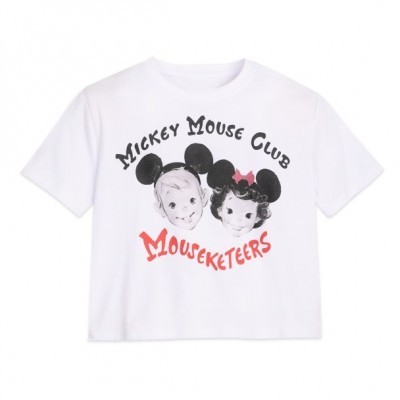 Cakeworthy Vintage-Inspired Mickey Mouse Club Mouseketeers Semi-Crop Top for Women