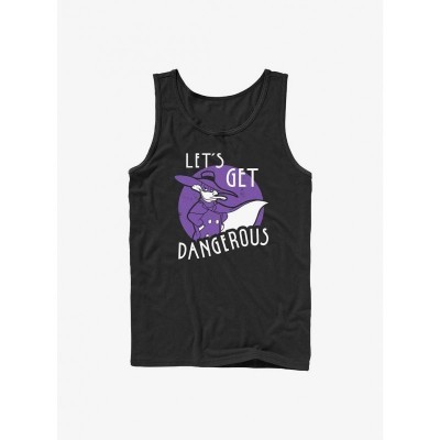 Disney Darkwing Duck Men's Get Dangerous Cotton Tank Top - Black
