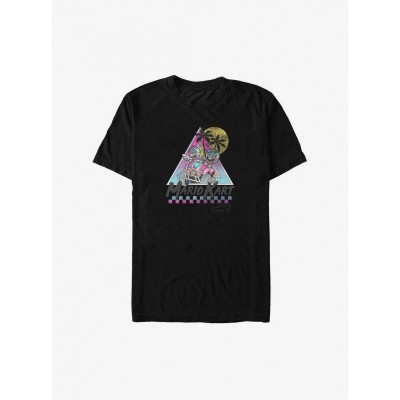 Nintendo Big & Tall Men's Beach Race Mario Kart T-Shirt - Black