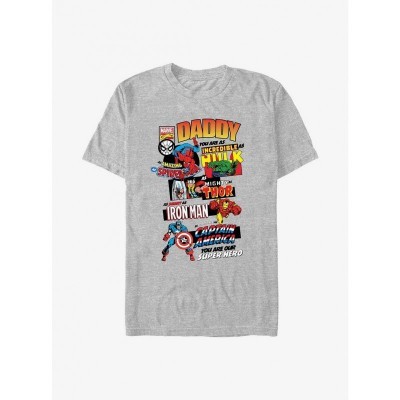Marvel Unisex Big & Tall Grey Ultimate Dad T-Shirt