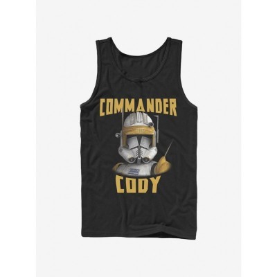 Star Wars Clone Wars Black Cody Face Tank Top for Men
