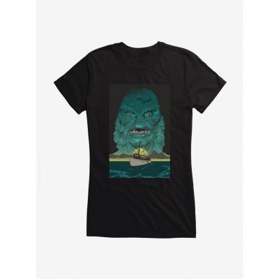 Creature From The Black Lagoon Retro Design Girls T-Shirt