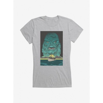 Creature From The Black Lagoon Retro Design Girls T-Shirt