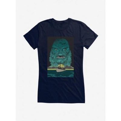 Creature From The Black Lagoon Retro Design Girls T-Shirt