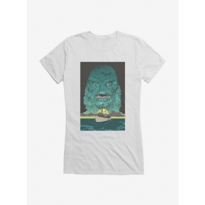 Creature From The Black Lagoon Retro Design Girls T-Shirt