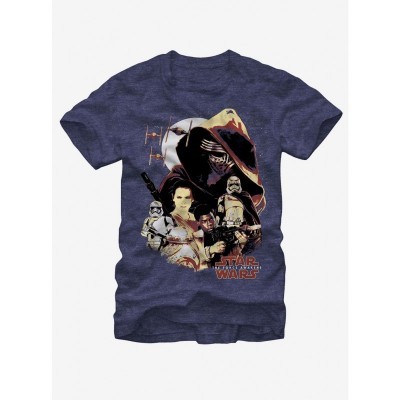 Star Wars Light and Dark Side Heather Navy T-Shirt - Unisex