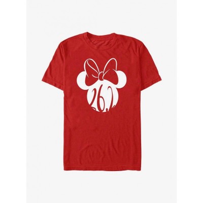 Disney Minnie Mouse Marathon Ears T-Shirt - Red Men's