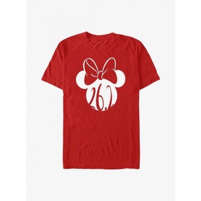 Disney Minnie Mouse Marathon Ears T-Shirt - Red Men's