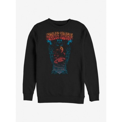 Psychedelic Star Wars Vader Crewneck Sweatshirt - Men's Black