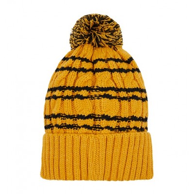 Hufflepuff Cozy Knitted Hat with Embroidered Crest