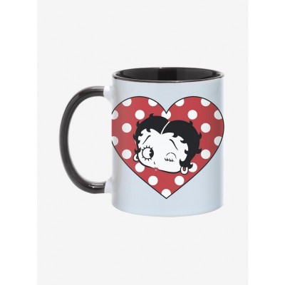 Betty Boop Ceramic Heart Mug - 11oz Black Edition