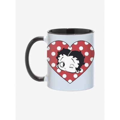 Betty Boop Ceramic Heart Mug - 11oz Black Edition
