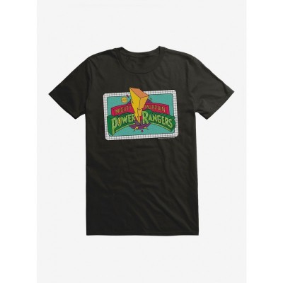 Mighty Morphin Power Rangers Colored Sketch Logo Men's Cotton T-Shirt