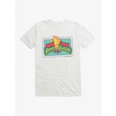Mighty Morphin Power Rangers Colored Sketch Logo Men's Cotton T-Shirt