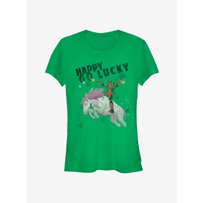 Marvel Deadpool Charm Green T-Shirt for Girls