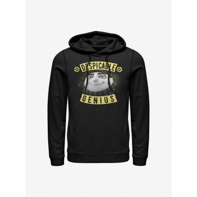 Minions Gru Hoodie - Black Men's Genius Banner Jacket