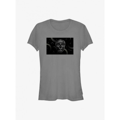 Squid Game Inspired Grey Mask and Shapes T-Shirt for Girls