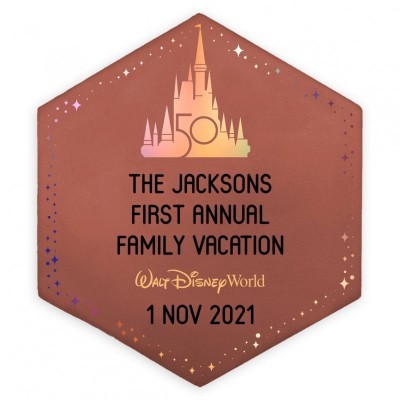 Walt Disney World 50th Anniversary Personalized Legacy Paver - 6'' Clay Souvenir