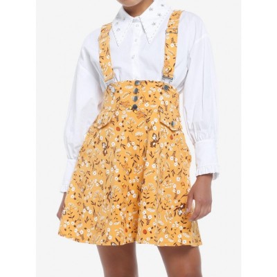 Disney Chip 'N' Dale Floral Acorn Suspender Skirt for Girls