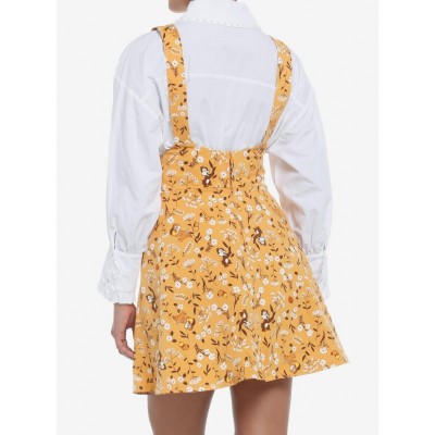 Disney Chip 'N' Dale Floral Acorn Suspender Skirt for Girls