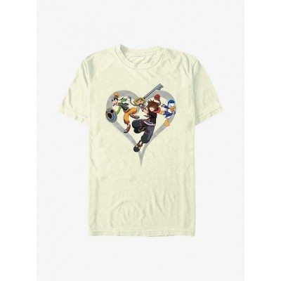 Disneyan Kingdom Hearts Sora Goofy Donald Men's Cotton T-Shirt