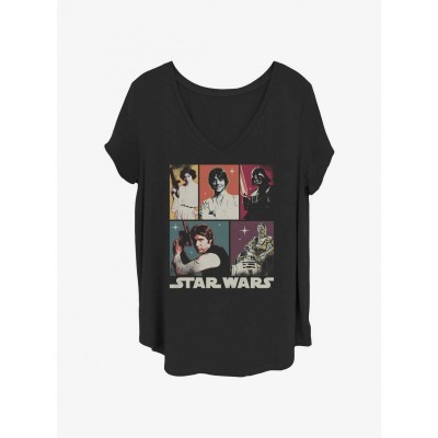 Galactic Girls T-Shirt in Black for Plus Size Women - Star Wars Edition