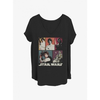 Galactic Girls T-Shirt in Black for Plus Size Women - Star Wars Edition