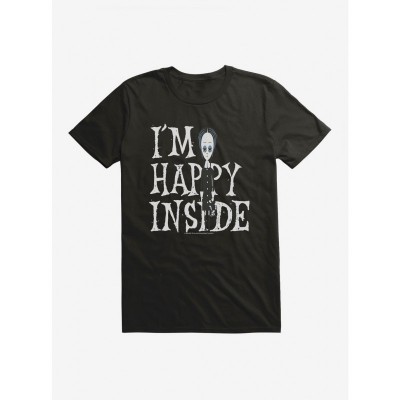 Addams Family Happiness Inside Unisex T-Shirt - Black