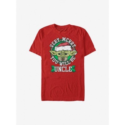 Yoda Holiday Tee - Red Men's Lightweight Comfortable T-Shirt