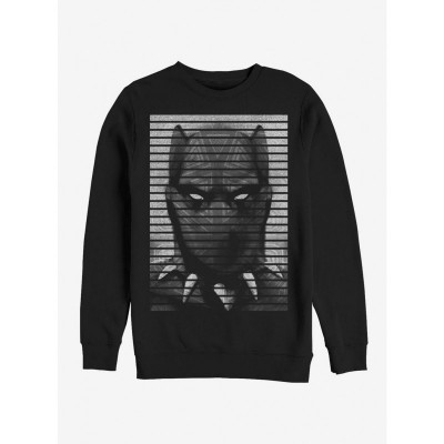 Marvel Men's Black Panther Striped Profile Sweatshirt - Black