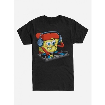 Extra Soft SpongeBob DJ T-Shirt for Men - Black