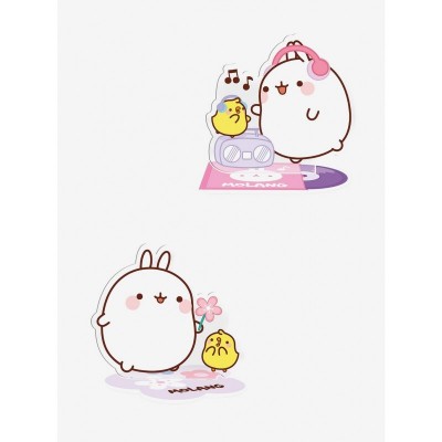 Molang Official Acryl Figure Set with Flower and Music Themes