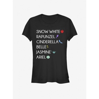 Disney Classic Princess Collection T-Shirt for Girls - Black