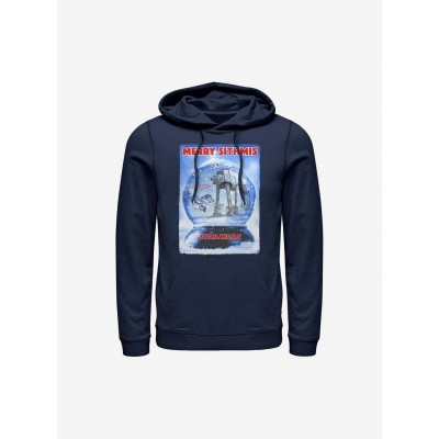 Star Wars Sithmas Hoodie for Men - Blue Global Domination Design